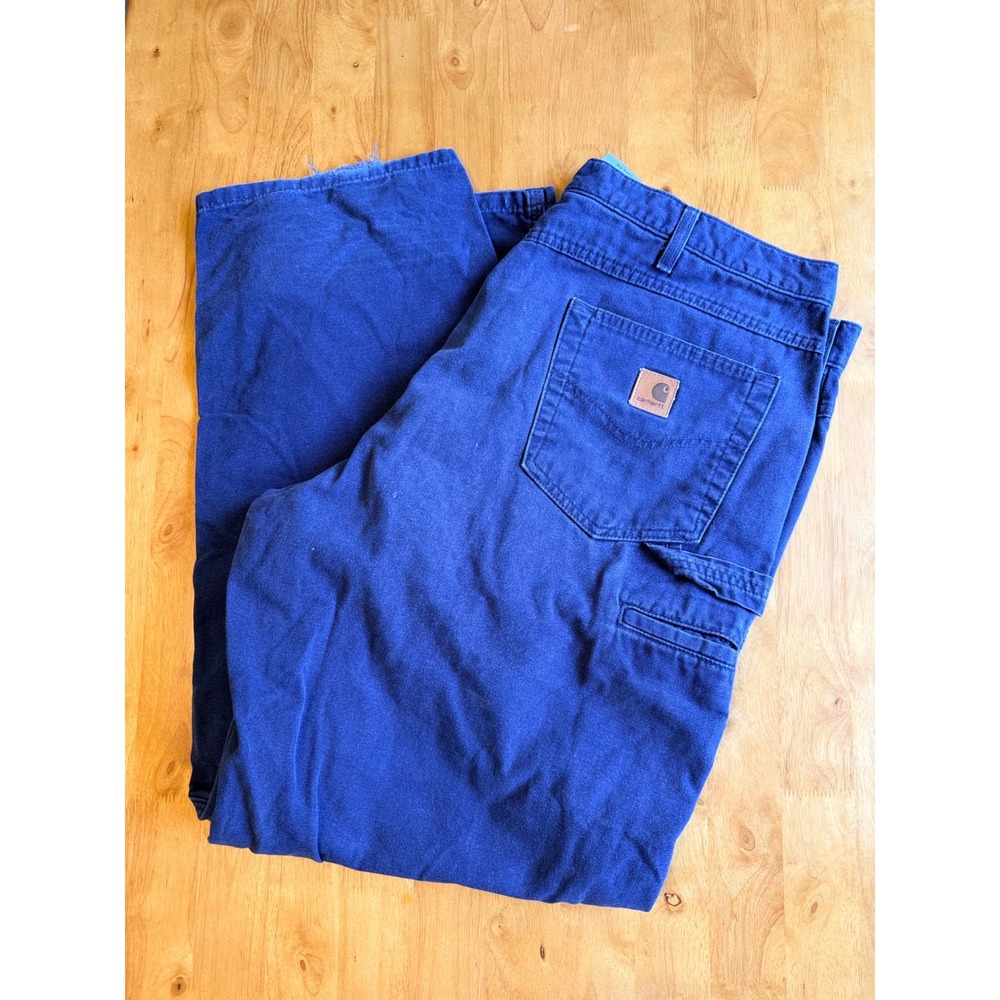 Carhartt B159 NVY Loose Fit Carpenter Pants Navy Blue 40 x 32 Mens Workwear 452